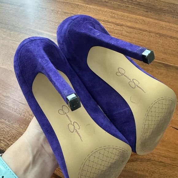 Jessica Simpson Regal Purple Suede Heels - Picture 6 of 7